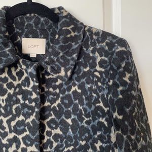 LOFT Snow Leopard Coat